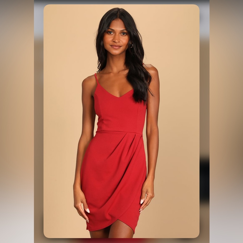 LULU’S Forever Your Girl Rust Red Bodycon Dress